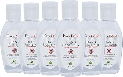 Gel désinfectant pour les mains excel med 50 ml (paquet de 6) à
