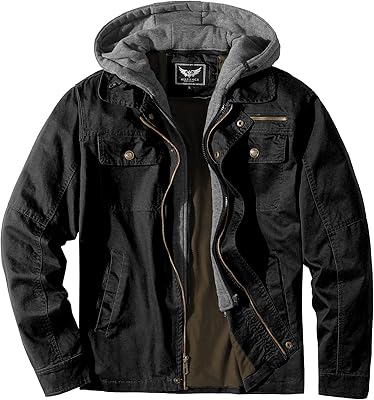 Veste militaire pour homme, blouson aviateur léger à la mode avec capuche amovible