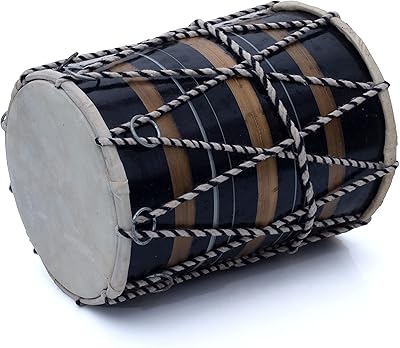 Ensemble de batterie tabla indien classique vintage en bois et cuir, percussions du