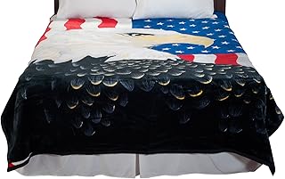 Couverture en vison épais en peluche épaisse lavish home eagle - 8 lb