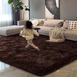 Tapis moelleux de luxe moderne pour chambre à coucher et salon