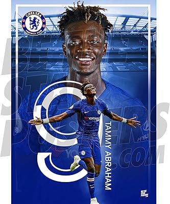 Chelsea fc 2019/20 tammy abraham action a3 football poster/print/wall art - produit sous