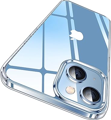Casekoo crystal clear coque pour iphone 14 et iphone 13, [pas de jaune]