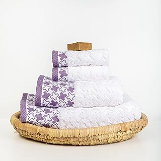 Ensemble de serviettes de bain de luxe doux 100 % coton (violet clair)