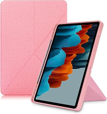 Housse de protection pliable oetro slim pour samsung galaxy tab s7 fe 12,4