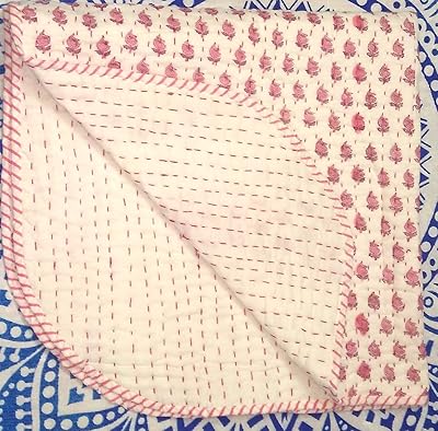 Couette pour bébé à imprimé bloc indien motif kantha lit en coton