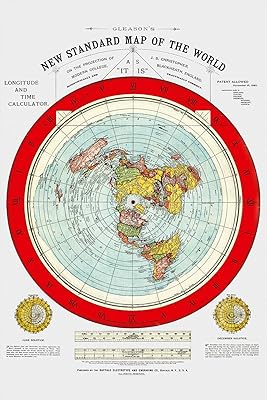Carte de la terre plate - nouvelle carte standard du monde de gleason - grand 24" x 36" 1892 comprend un ebook gratuit - la terre zététique n'est pas un globe par samuel rowbotham. Vos marques préférées à prix réduits sur Diaytar