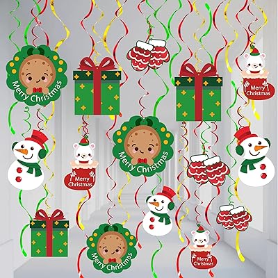 Ensemble de décorations de noël à suspendre en forme de tourbillon - paquet