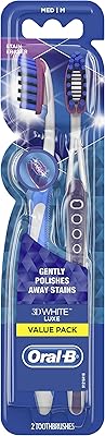 Brosse à dents manuelle moyenne oral b luxe pro flex 38 de 3d