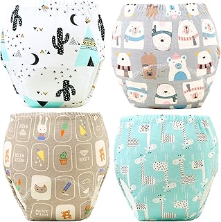 Eco mom 4 pièces pantalons d'apprentissage pour bébés et tout-petits sous-vêtements de la propreté