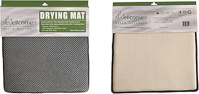 Un tapis de séchage alternatif de wellcome qui désinfecte les semelles de chaussures