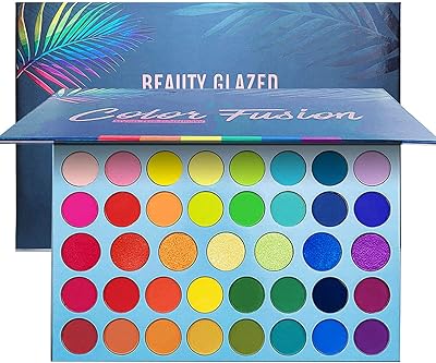 Palette de fards à paupières arc-en-ciel beauty glazed - palette de 39 fards à paupières professionnels à paillettes - poudre ultra pigmentée aux couleurs vives et vibrantes pour halloween. Consommez mieux avec Diaytar, votre marketplace discount