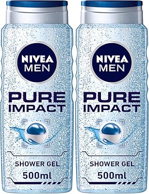 Gel douche nivea men pure impact, nettoyant pour le corps, 3 en 1