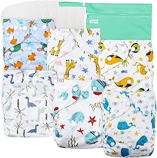 Couches lavables réutilisables lekalos pour garçons et filles, couches pour bébé avec inserts