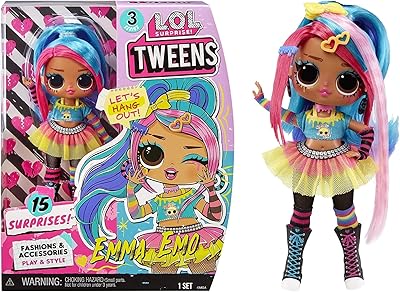 Lol surprise! twins series 3 emma emo fashion doll avec 15 surprises comprenant