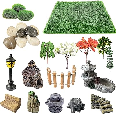 Kay 26 pièces jardin extérieur miniature accessoires de zen miniatures modèles