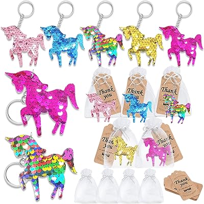 Ensemble de 60 porte-clés à paillettes avec 20 porte-clés, 20 cartes et 20