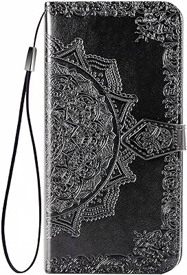 Étui de protection pliable en cuir pu yuktop avec emplacements pour cartes