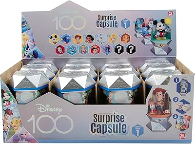 Boîte aveugle officielle yumi de 100 capsules mystère disney avec figurines à collectionner