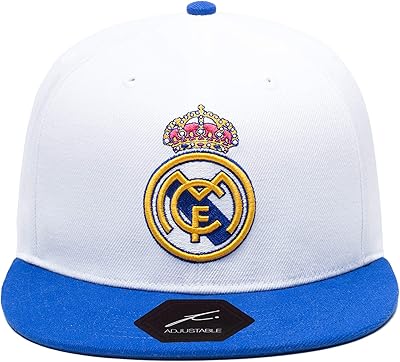 Chapeau à bande arrière v collection real madrid, blanc/bleu