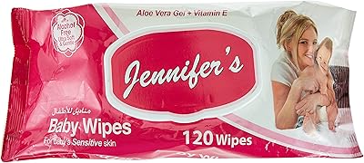 Lingettes humides pour bébé jennifer's 120 pièces, 1 pièce