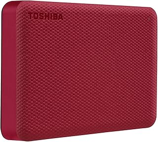 Disque dur externe portable toshiba canvio 4 to avec port usb 3.0, rouge