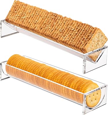 Plateau de service transparent serenta, lot de 2 supports à biscuits rectangulaires