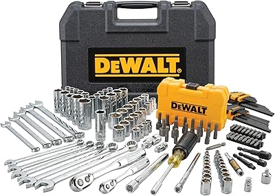 Jeu d'outils mécaniques et de douilles dewalt, 142 pièces, tournevis 1/4" et 3/8"