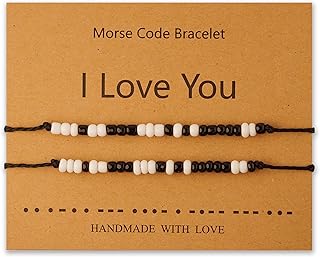 Bracelet d'amitié réglable en perles faites à la main avec pompons roses