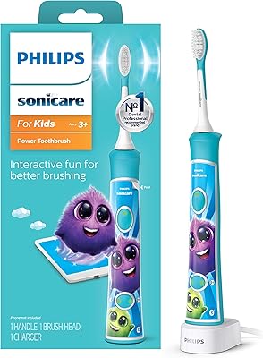 Brosse à dents électrique rechargeable philips sonicare kids avec connexion bluetooth, interactive