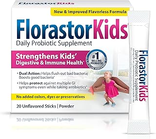 Supplément probiotique quotidien florastor pour enfants, poudre sans saveur à mélanger