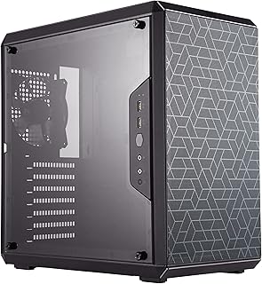 Boîtier d'ordinateur mini tour cooler master masterbox q500l avec écran latéral complet, orientation