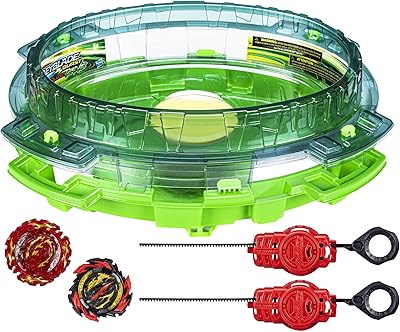 Jeu beyblade burst quad drive battle tops - 2 niveaux personnalisables, jeu multijoueur