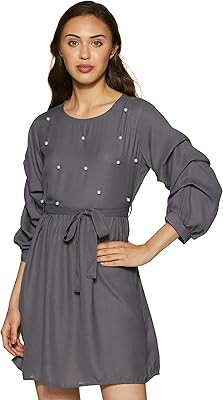 Robe kraf empire design avec matière synthétique