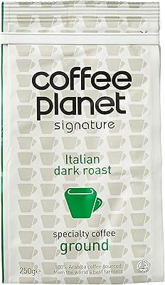 Sachet de café traditionnel caféiné de coffee planet, moulu - caramel 250 g