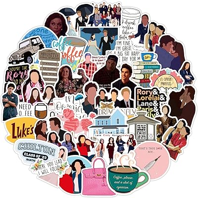 50pcs gilmore girls autocollants, cool american tv autocollant étanche pour bouteille d'eau, ordinateur