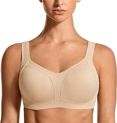 Soutien-gorge de sport rembourré à fort impact pour femme avec bretelles