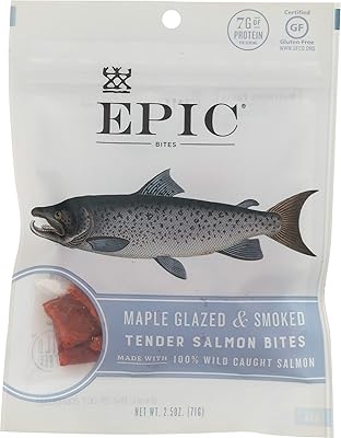 Barre epic bites, saumon tendre glacé à l'érable et fumé, 71 g