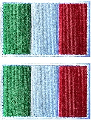 Patch en tissu brodé drapeau ali plus italie de 2 pièces, patch