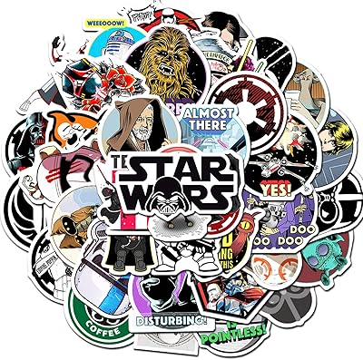 100 autocollants star wars pour ordinateur portable, bouteille d'eau, bagages, skateboard, snowboard, vélo