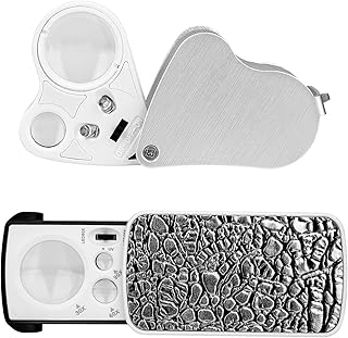 Lot de 2 loupes éclairées avec anneau de bijoux, loupe portable 30x 60x 90x avec lumière noire uv pour bijoux, pièces de monnaie, pierres précieuses et timbres. Diaytar : Connectez-vous aux meilleures offres