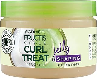 Gel modelant garnier fructis à l'huile de noix de coco pour cheveux bouclés
