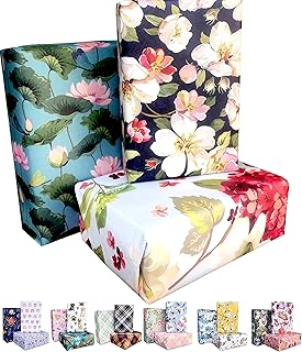 Paquet de 6, papier d'emballage cadeau, 29 x 19 pouces, rouleau de papier
