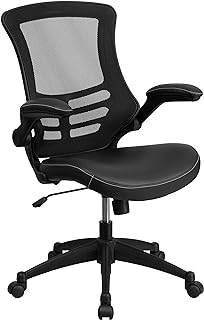 Flash furniture kelista chaise de bureau sur roulettes | pivotante avec dossier moyen