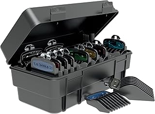 Wahl original elite guide peigne set avec clips métalliques colorés et support organisateur
