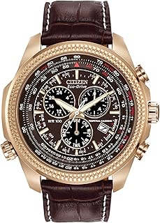 Montre à énergie solaire avec affichage analogique et bracelet en cuir pour homme