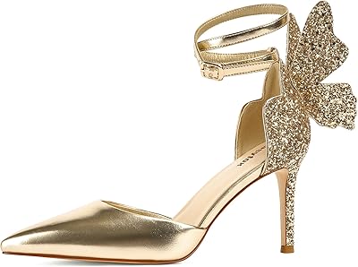 Easy fox - sandales dorées à talons hauts et paillettes pour femme