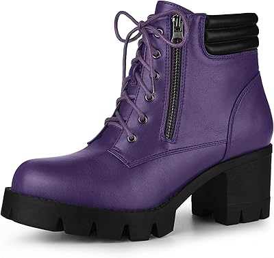 Bottines à talons blocs et fermeture éclair allegra k pour femmes, taille moyenne