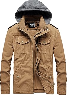 Veste décontractée légère en coton militaire pour hommes