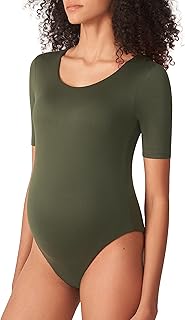 Body de maternité avec t-shirt à manches courtes et encolure dégagée